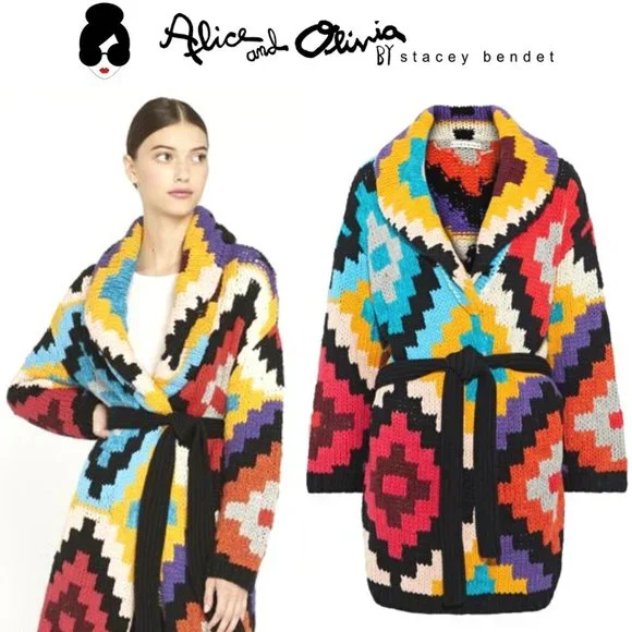 Alice Olivia Sweaters Alice Olivia Astrid Shawl Collar